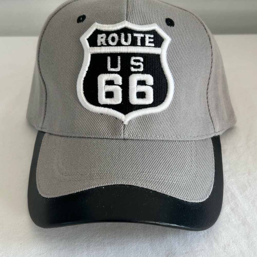 Gray Route 66 Baseball Cap‎